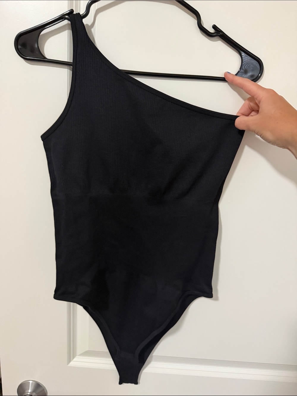 Black One-Shoulder Women’s Bodysuit